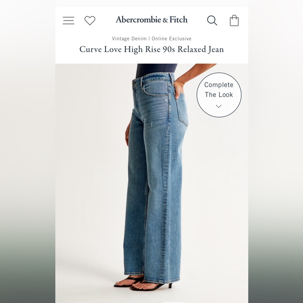 New w/o tags - Abercrombie & Fitch Curve Love The 90’s Straight Ultra High Rise